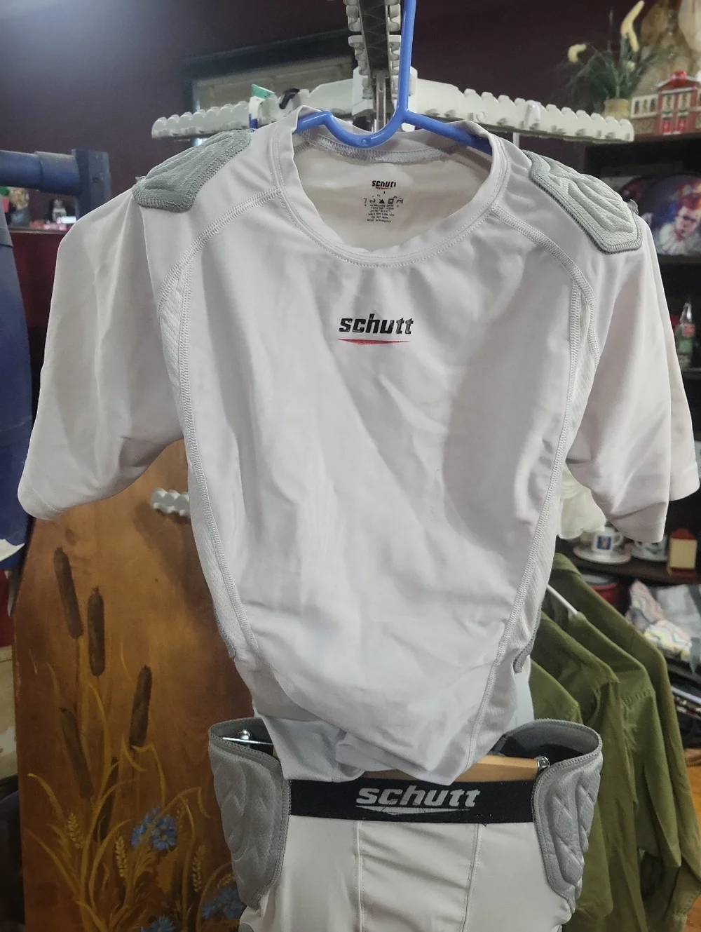 Schutt Padded Compression Football Girdle And Tshirt